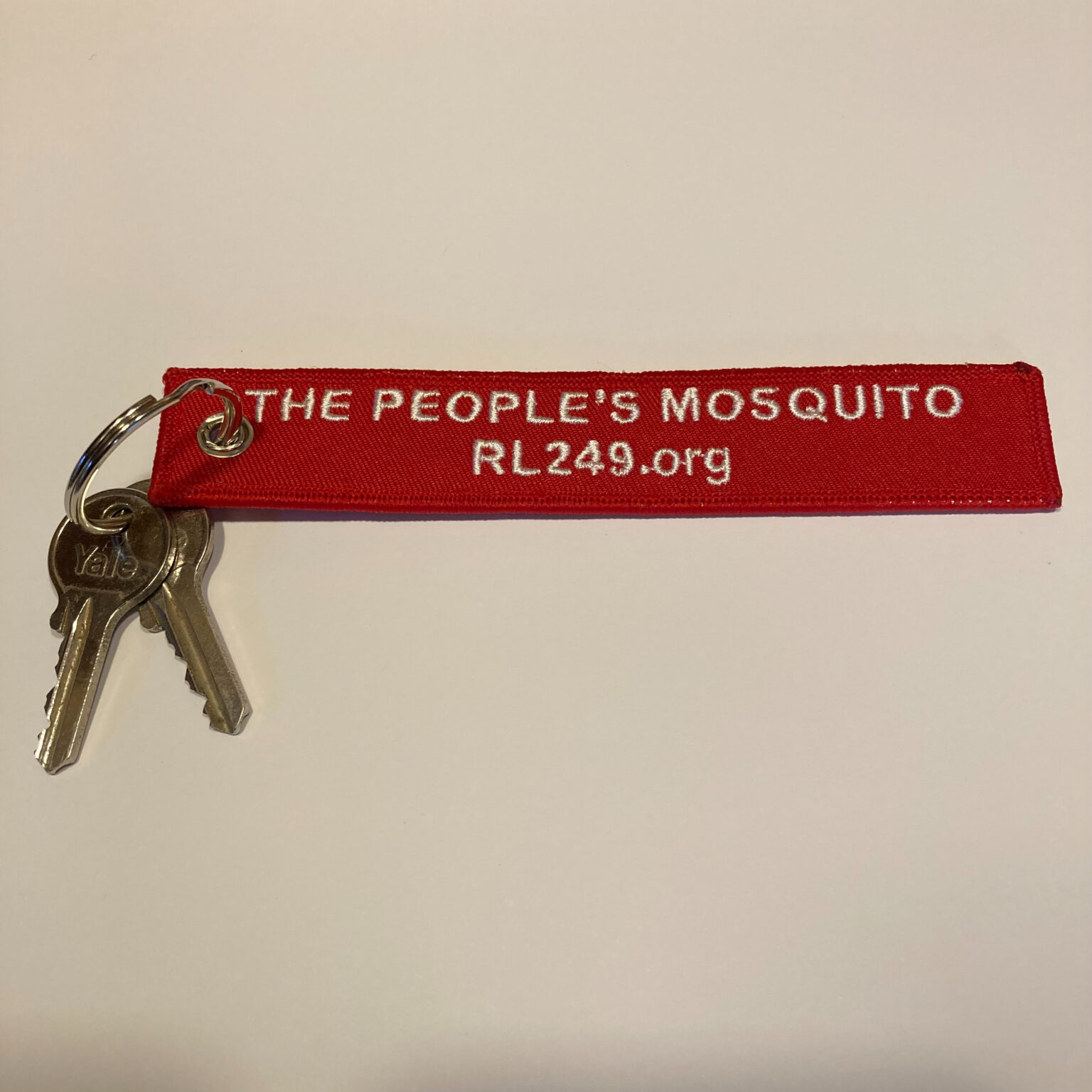 RL249 Mosquito Embroidered Keyring The Peoples Mosquito Store